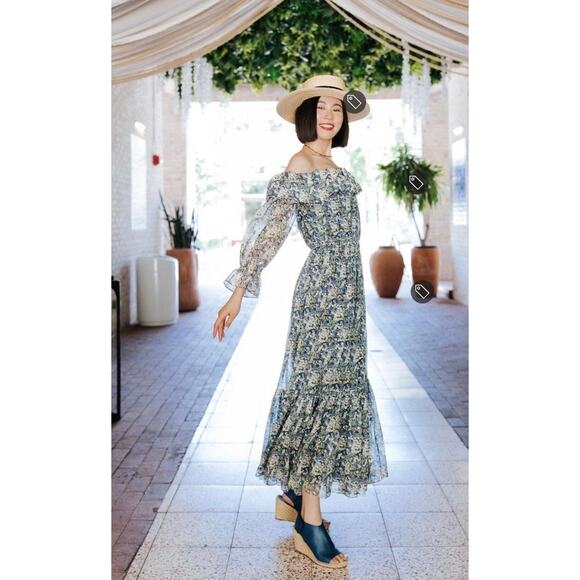 Celine 2020 Off Shoulder Floral Print Dress - Picture 6 of 16